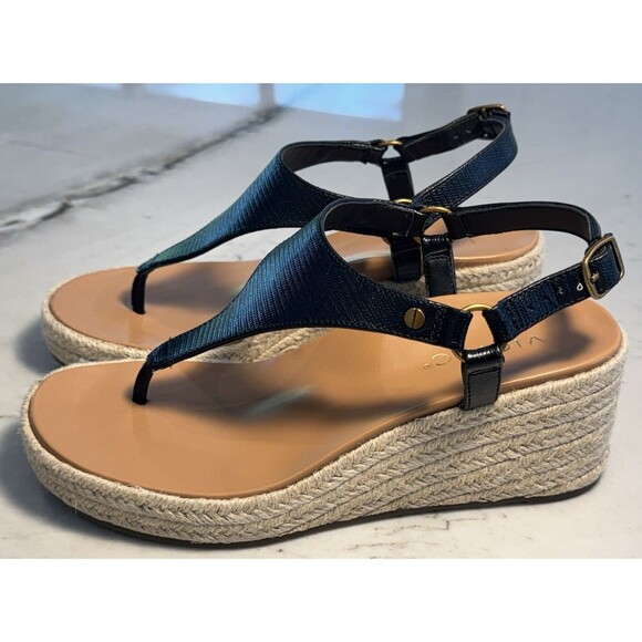New Vionic Kirra Wedge Women's Supportive Sandal Black - Size 7 - Picture 1 of 8
